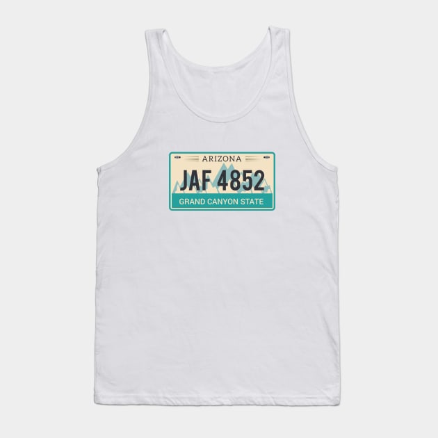 Arizona License Plate Tank Top by kani